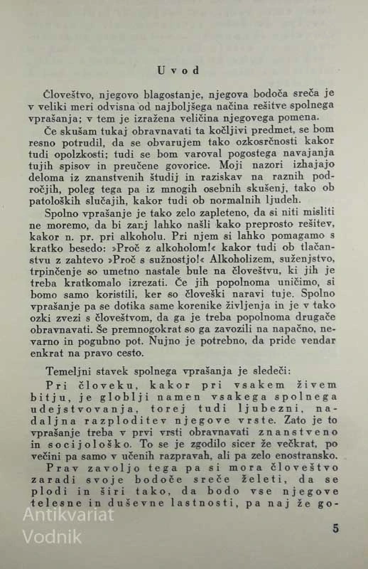 SPOLNO VPRAŠANJE, A. Forel