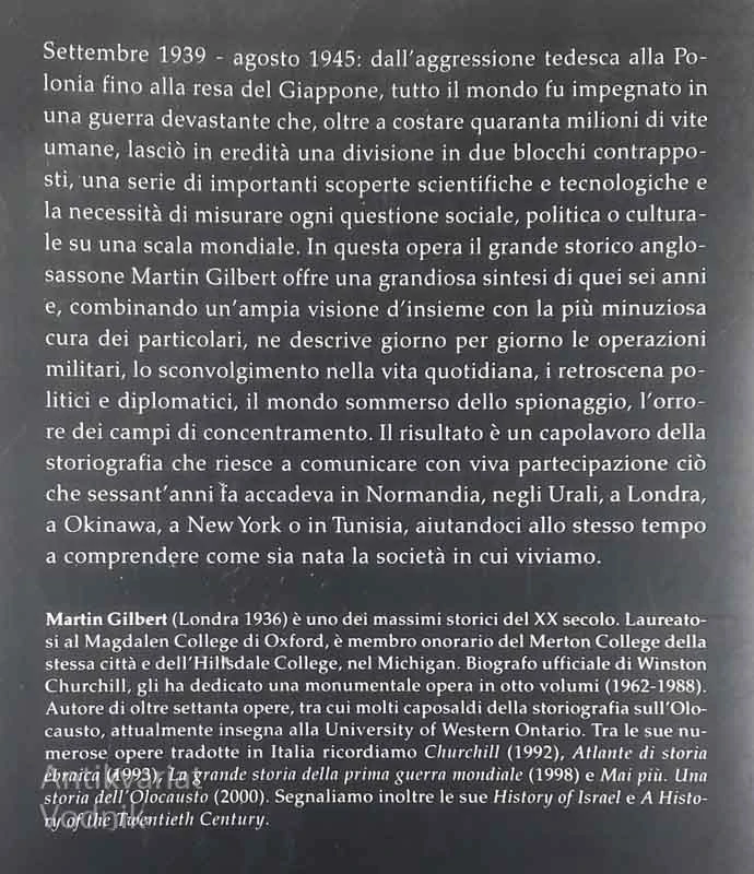 LA GRANDE STORIA DELLA SECONDA GUERRA MONDIALE, Martin Gilbert
