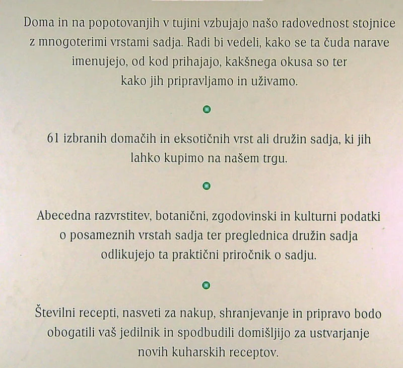 SADJE ZA ZDRAVJE IN PREHRANO, Brigitte Kranz
