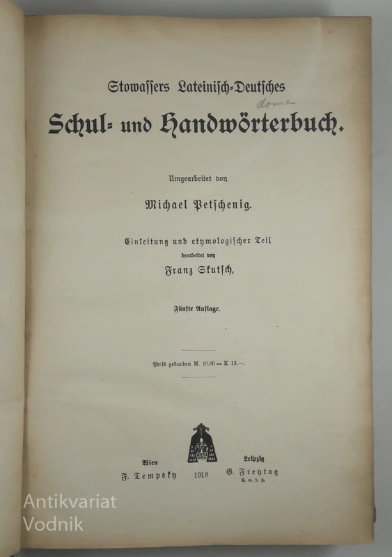 LATEINISCH-DEUTSCHES SCHULMOERTERBUCH