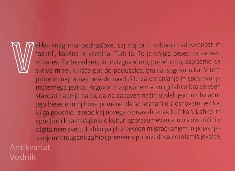 IZMIŠLJEVALEC, knjiga besed za zabavo in zares, Darinka Kladnik