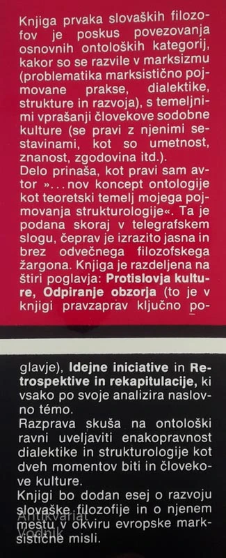 DIALEKTIKA BITI IN KULTURE Igor Hruškovsky
