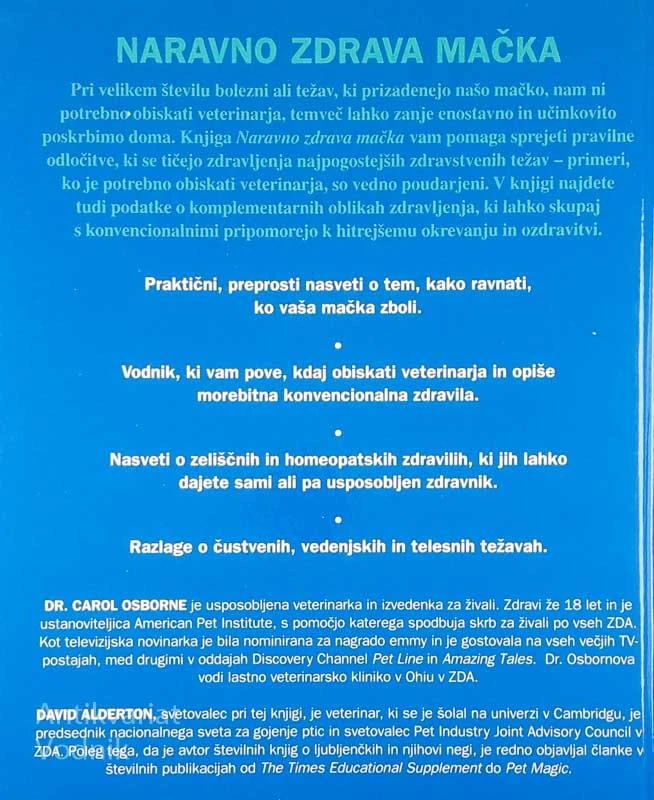 NARAVNO ZDRAVA MAČKA, Dr. Carol Osborne