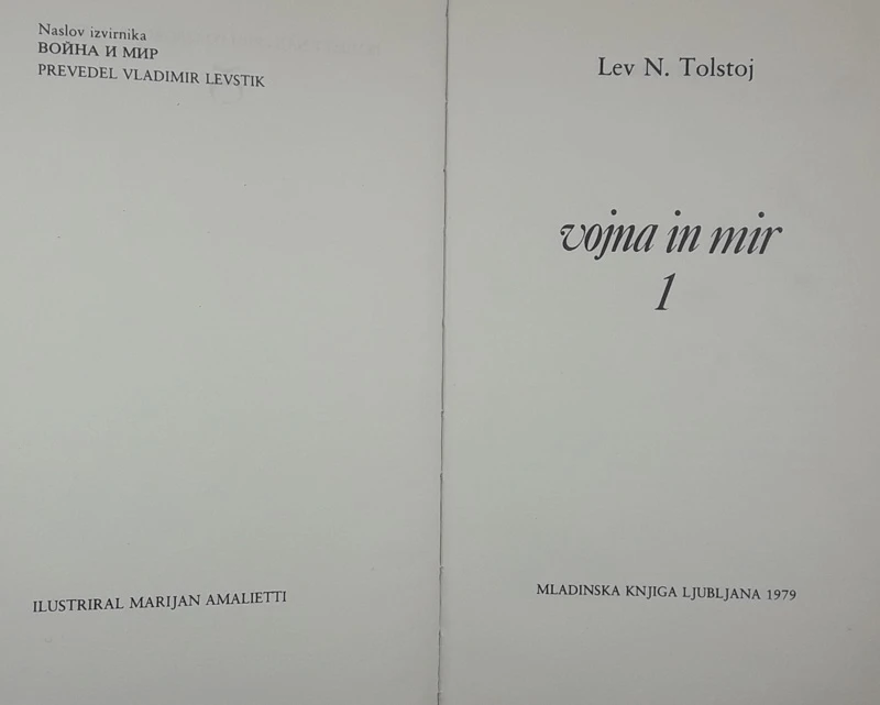 VOJNA IN MIR, Tolstoj