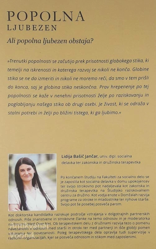 POPOLNA LJUBEZEN, Lidija Bašič Jančar
