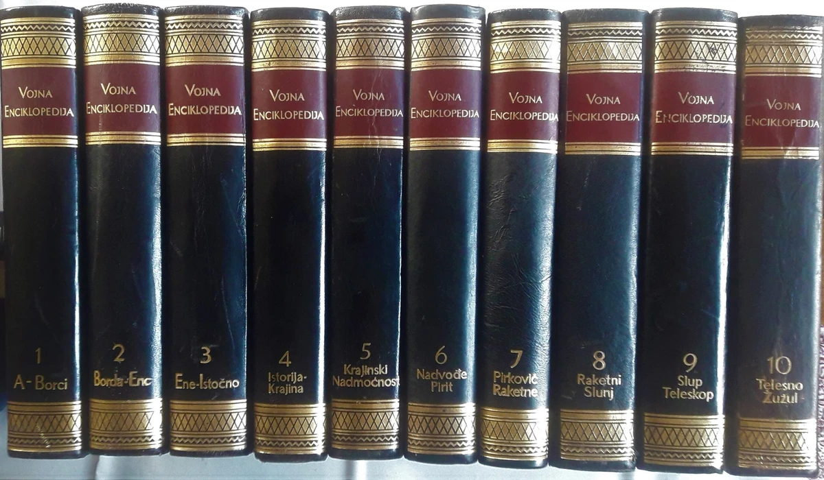 VOJNA ENCIKLOPEDIJA, 1. izdaja 1958 – 1967, v 10 knjigah
