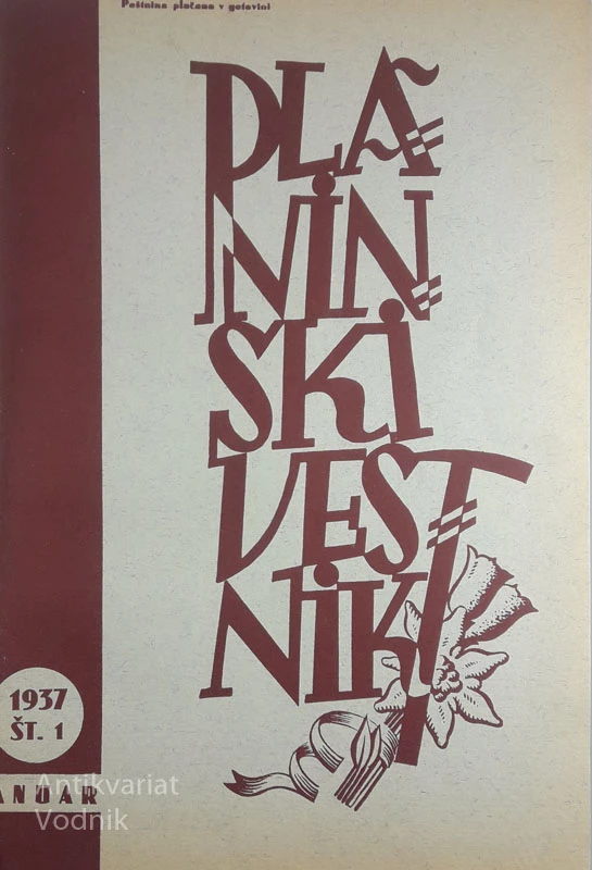 PLANINSKI VESTNIK, št. 1, letnik 1937, uredil Josip Tominšek