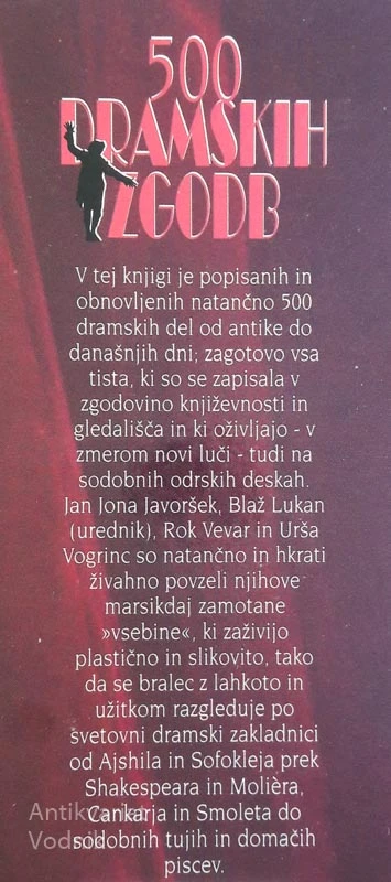 500 DRAMSKIH ZGODB, VODNIK PO SVETOVNI IN DOMAČI DRAMATIKI