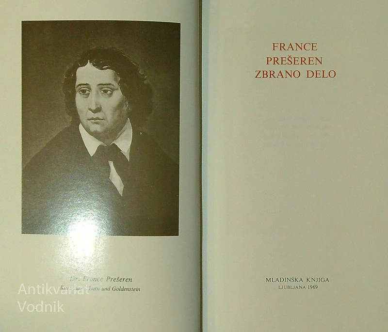 FRANCE PREŠEREN; ZBRANO DELO