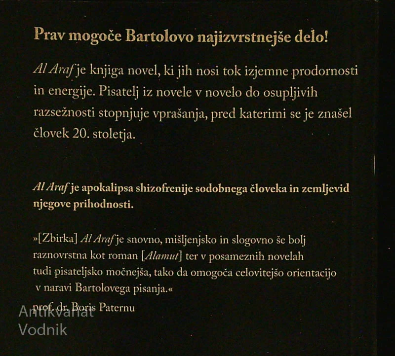 AL ARAF, Vladimir Bartol