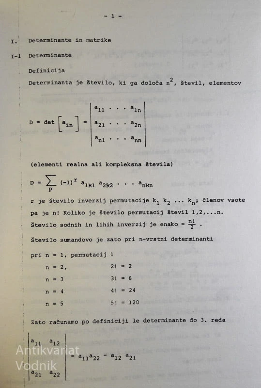 MATEMATIČNA SREDSTVA V TEHNIKI: MEHANIKA, HIDROMEHANIKA