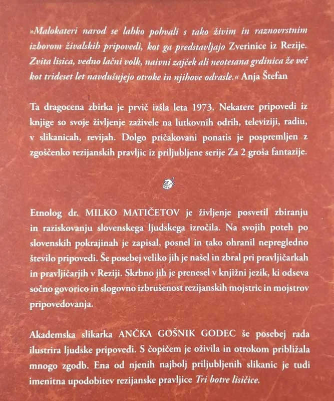 ZVERINICE IZ REZIJE, Milko Matičetov