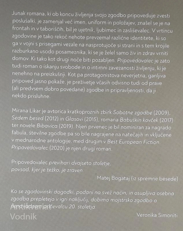 PRIPOVEDOVALEC, Mirana Likar