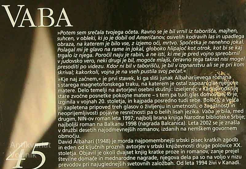 VABA, David Albahari