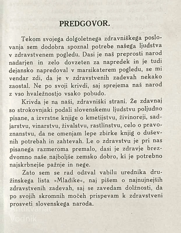O ZDRAVJU IN BOLEZNIH, dr. Anton Brecelj