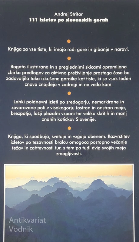 111 IZLETOV PO SLOVENSKIH GORAH, Andrej Stritar