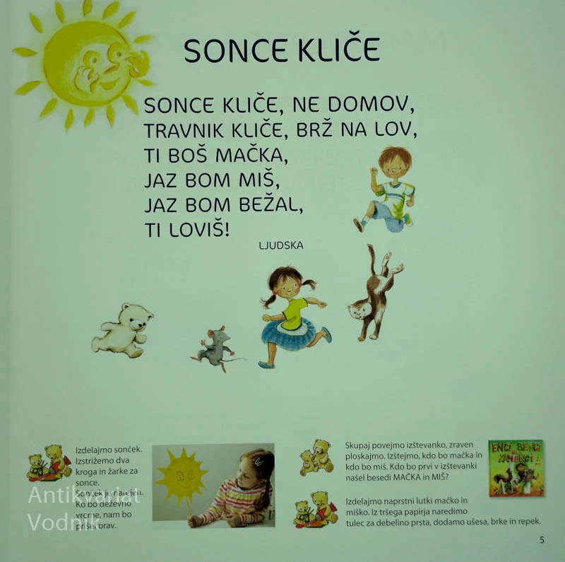 TRAVNIK KLIČE; MALA KNJIGA ZA PREDŠOLSKE OTROKE, Marija Grginič in Edi Majaron