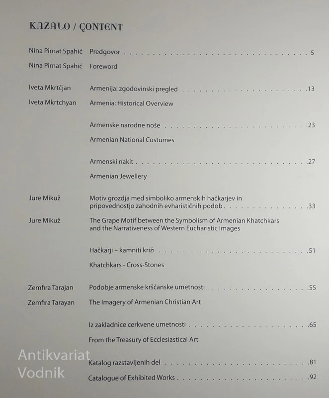 ARMENSKA TRADICIJA MED SVETOM IN SVETIM