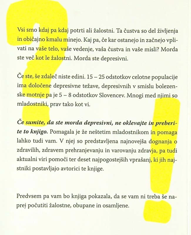KO NIČ VEČ NI VAŽNO; KNJIGA ZA MLADOSTNIKE Z DEPRESIJO, Bev Cobain