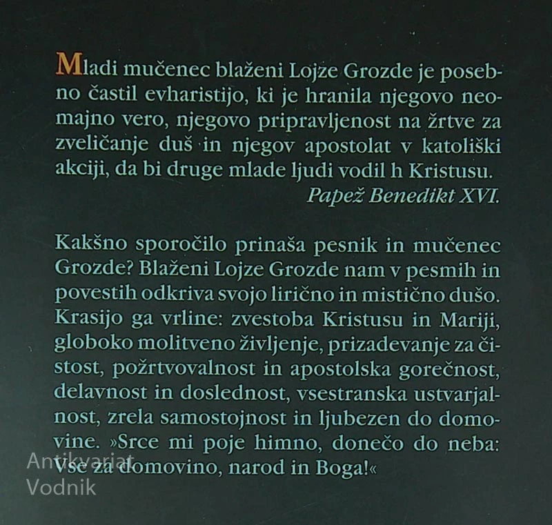 PESMI IN PROZA, Lojze Grozde