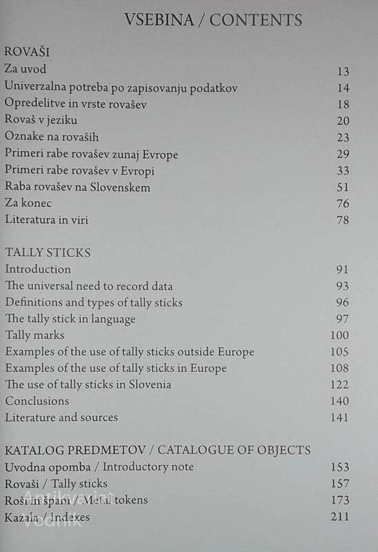 ROVAŠI; TALLY STICKS, Nena Židov