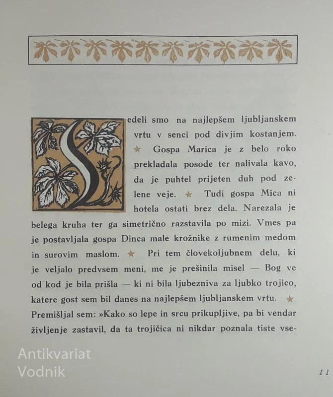 CVETJE V JESENI, Ivan Tavčar