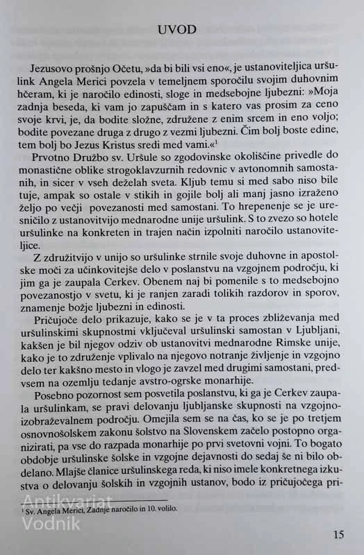 URŠULINKE IN NJIHOVO VZGOJNO POSLANSTVO, M. J. Kogoj