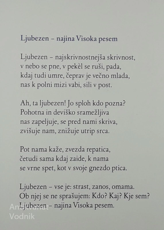 TIHO ROMANJE K ZADNJI PESMI, Ciril Zlobec
