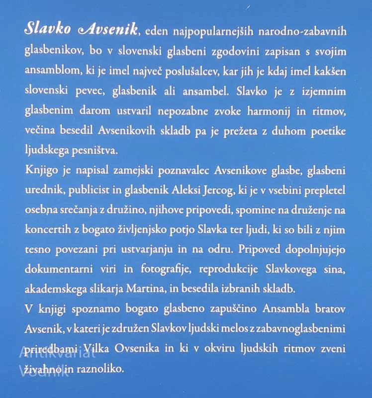 SLAVKO AVSENIK; ŽIVLJENJE Z GLASBO, Aleksi Jercog