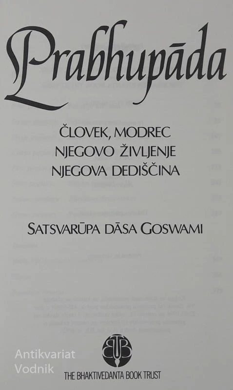 PRABHUPADA, Satstvarupa Dasa Goswami