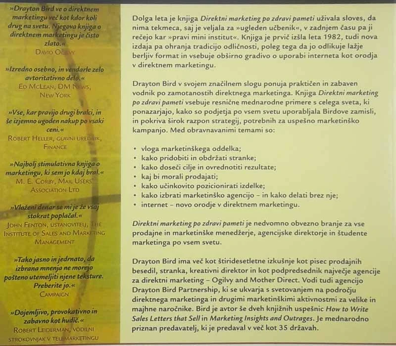 DIREKTNI MARKETING PO ZDRAVI PAMETI, Dryton Bird