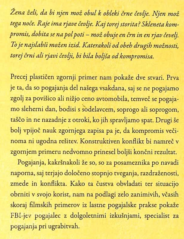 NIKOLI NA POL; POGAJAJTE SE, KOT DA GRE ZA ŽIVLJENJE ALI SMRT, Chris Voss in Tahlo Raz