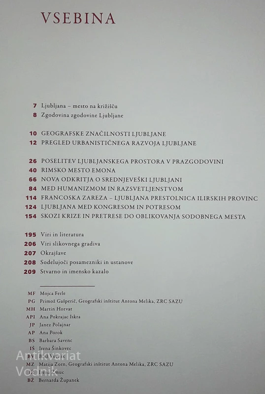 ZGODOVINA LJUBLJANE, več avtorjev
