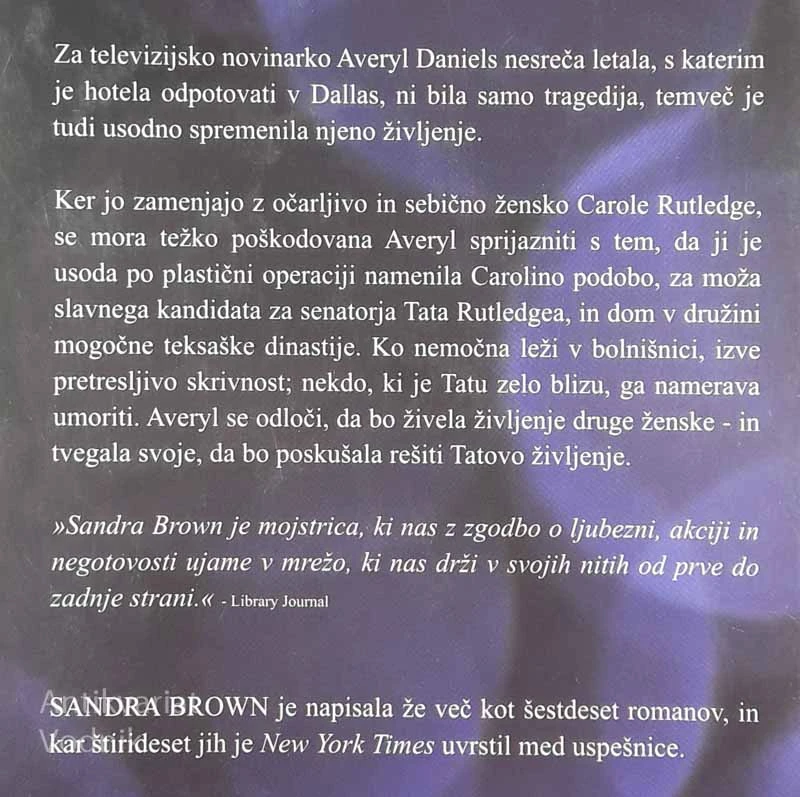 ZRCALNA PODOBA, Sandra Brown