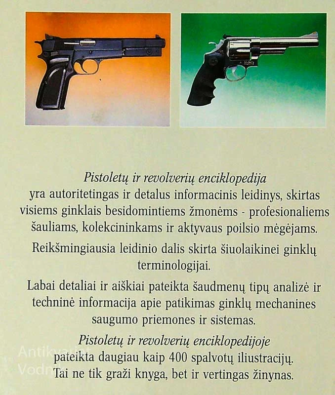 PISTOLETAI IR REVOLVERAI ENCIKLOPEDINIS ŽODYNAS, A. E. Hartnik