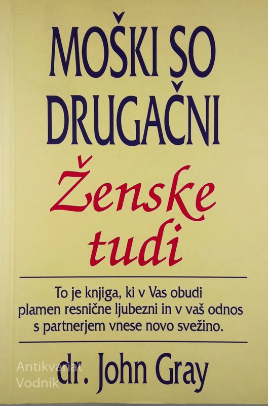MOŠKI SO DRUGAČNI, ŽENSKE TUDI, Dr. John Gray