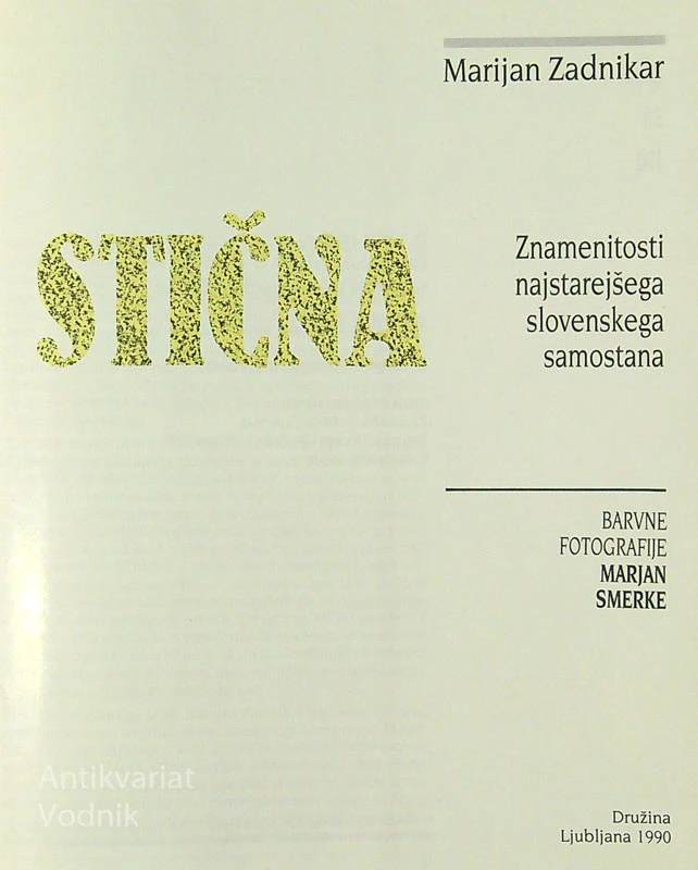 STIČNA, Marjan Zadnikar