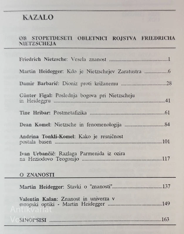 NIETZSCHE, zbirka Phainomena 7-8