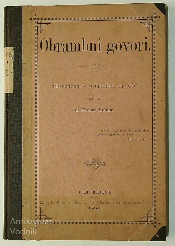 OBRAMBNI GOVORI, dr. France Lampe