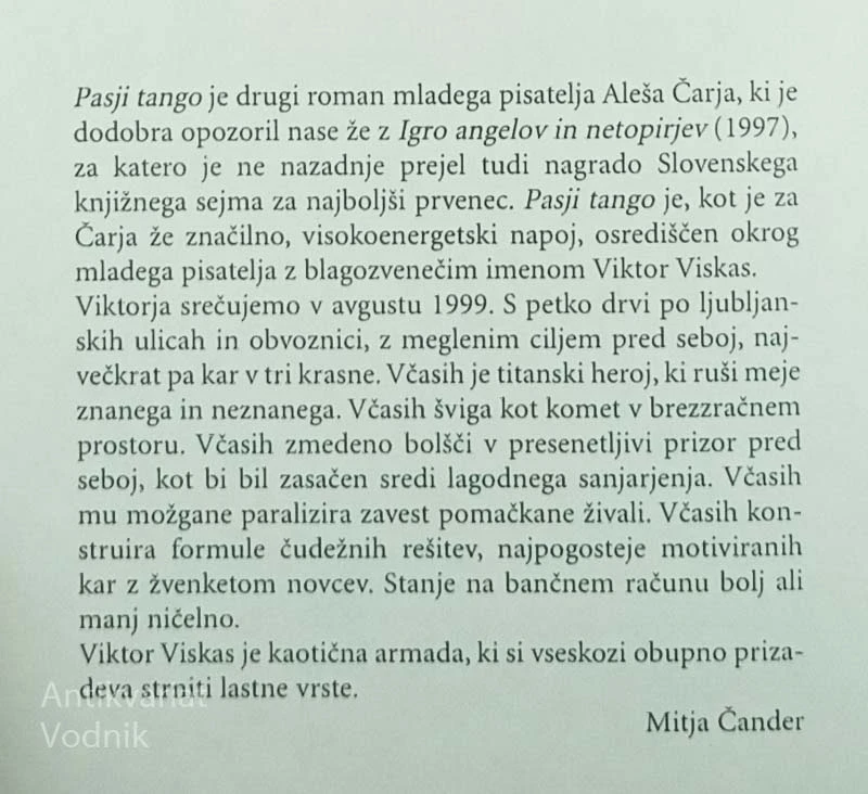 PASJI TANGO, Aleš Čar