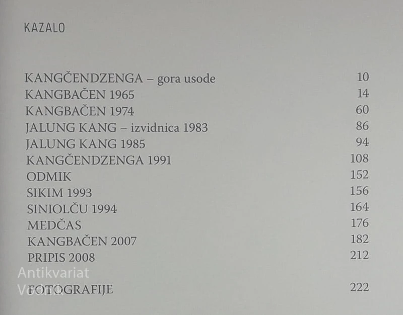 KANGČENDZENGA; GORA USODE, Tone Škarja