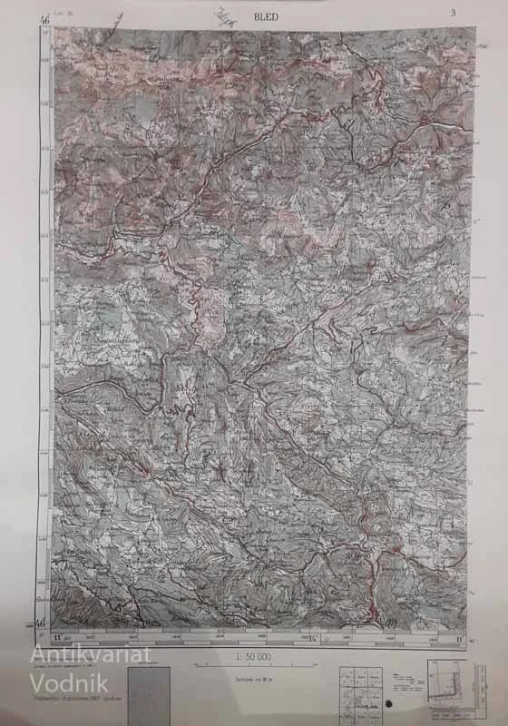 Zemljevid – specialna karta BLED 1:50 000 (območje Cerkna)