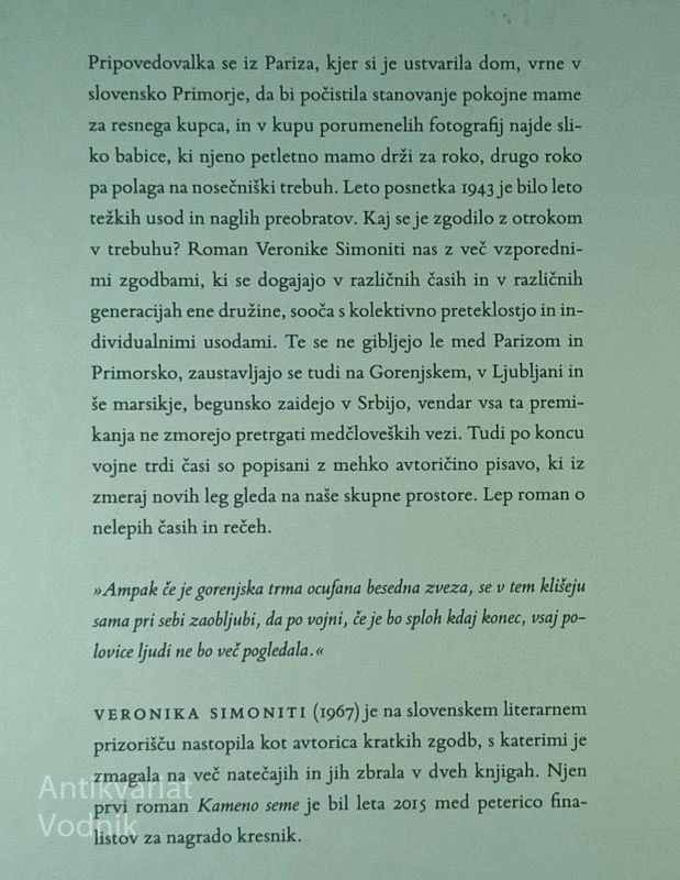 IVANA PRED MORJEM, Veronika Simoniti