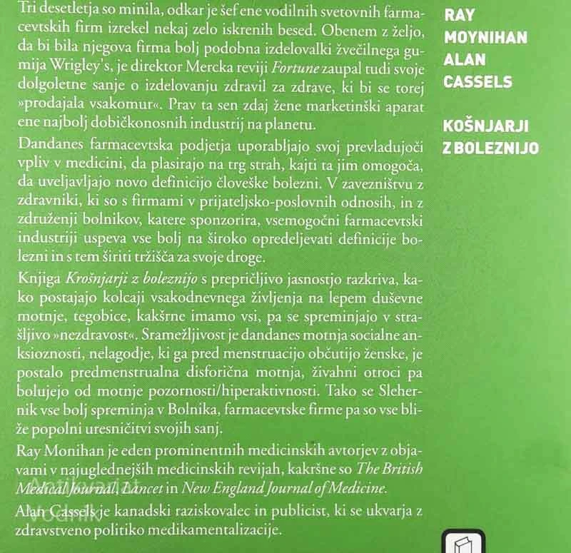 KROŠNJARJI Z BOLEZNIJO, R. Moynihan & A. Cassels
