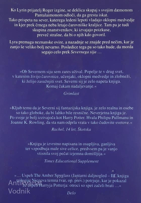 SEVERNI SIJ, Philip Pullman