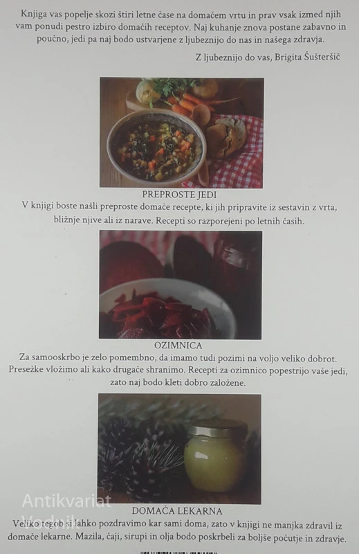KUHAJMO DOMAČE; 101 RECEPT Z VRTA IN NJIVE, Brigita Šušteršič
