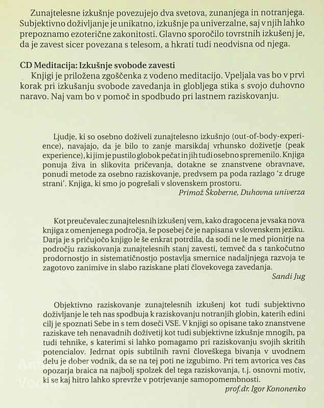 ZUNAJTELESNE IZKUŠNJE, Darja Cvek Mihajlović