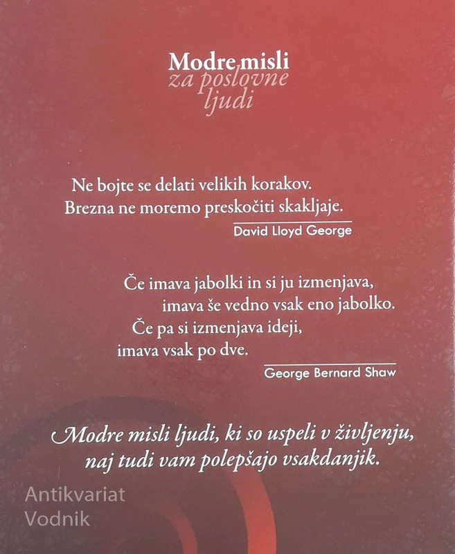 MODRE MISLI ZA POSLOVNE LJUDI, več avtorjev