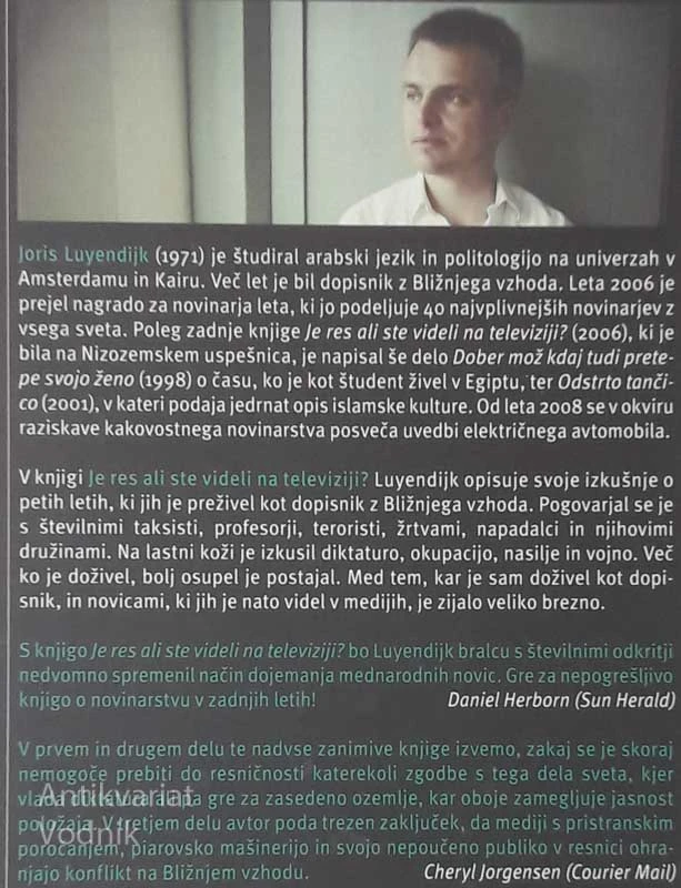 JE RES ALI STE VIDELI NA TELEVIZIJI? Joris Luyendijk