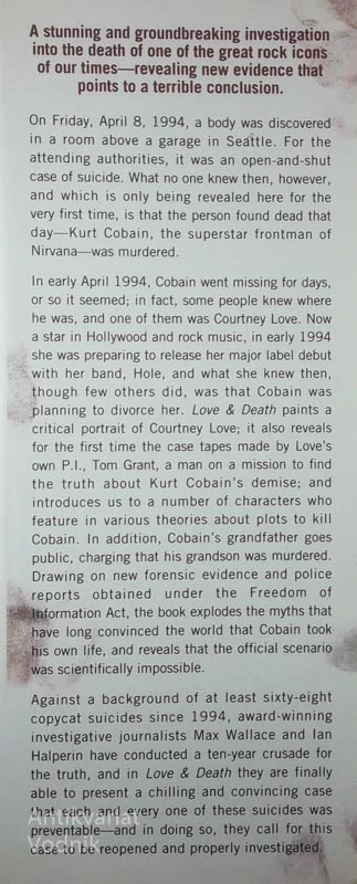 LOVE & DEATH; THE MURDER OF KURT COBAIN, Max Wallace and Ian Halperin